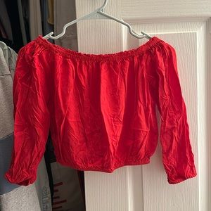 Brandy Melville off the shoulder red top